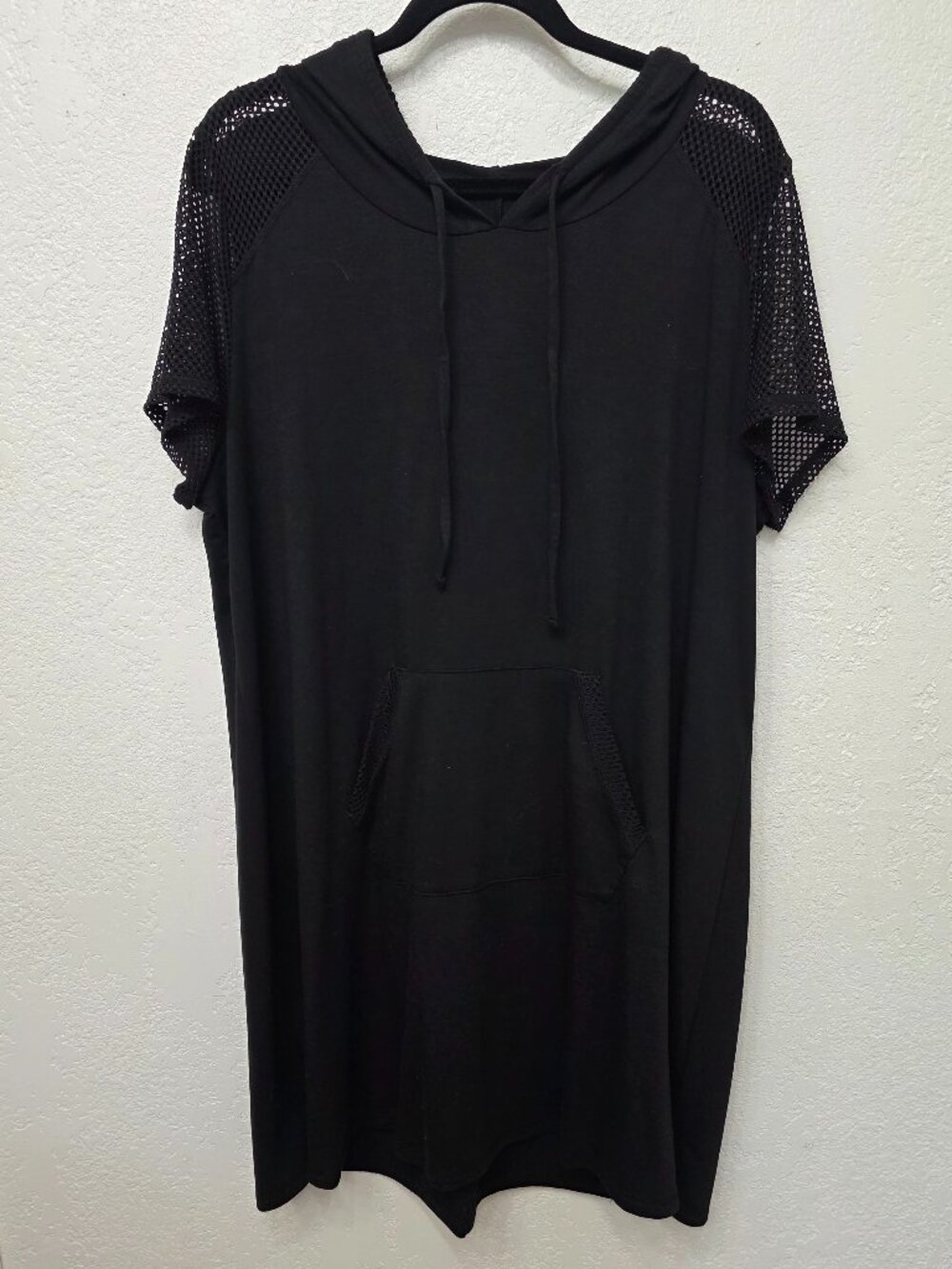 Livi Active Lane Bryant Black Mesh Sleeve Hoodie Swim‎ Cover Up – 18/20